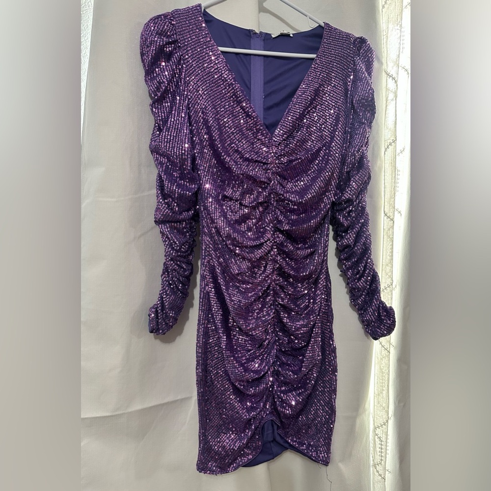 Fashion Nova Violet Sequin Dress
